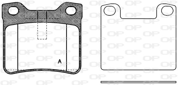 OPEN PARTS Комплект тормозных колодок, дисковый тормоз BPA0321.10